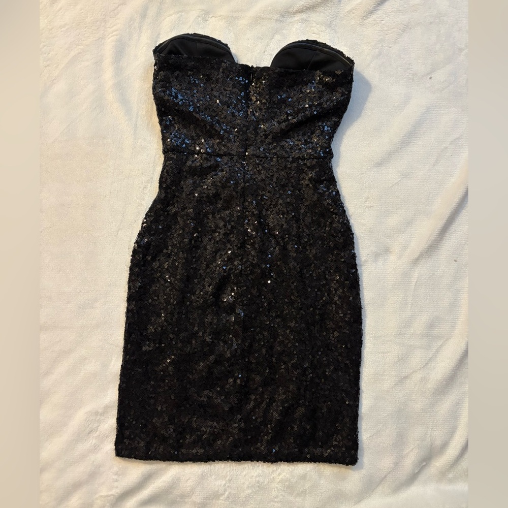 Tobi Black Strapless Sequin Mini Dress | Party | Glam | Birthday | Bachelorette - Picture 5 of 15